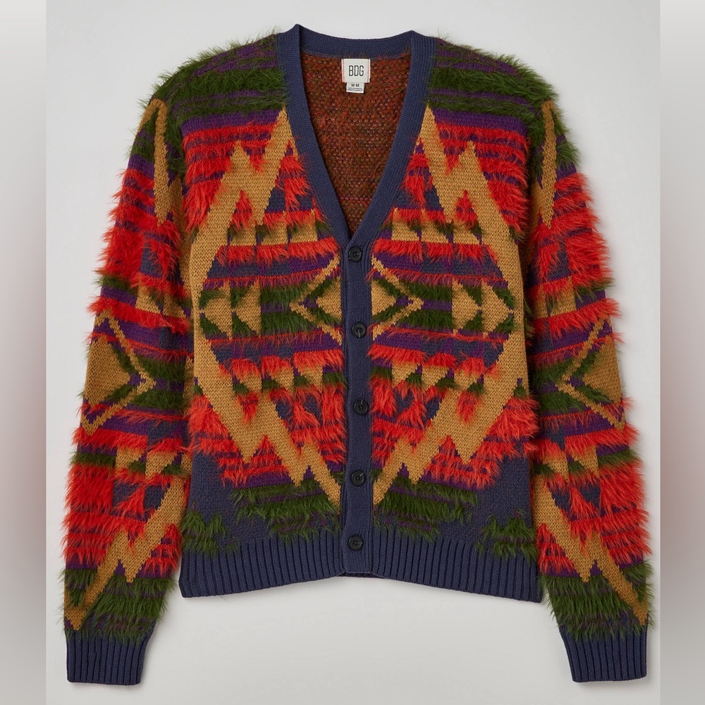 NWT - Urban Outfitters - BDG Fuzzy Southwestern Cardigan